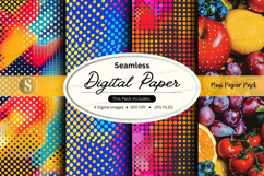 Seamless digital paper pack with vibrant fruit textures and Product Image 1