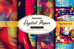 Seamless digital paper textures bright colorful patterns des Product Image 1