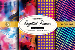 Seamless digital paper textures vibrant colorful patterns ba Product Image 1