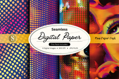 Seamless digital paper pack with vibrant geometric patterns Product Image 1