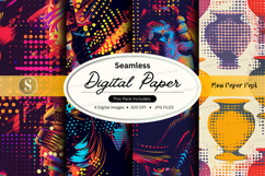 Seamless digital paper textures vibrant colorful patterns pa Product Image 1