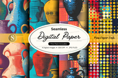 Seamless digital paper textures with vibrant patterns and po Product Image 1