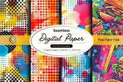 Seamless digital paper pack colorful patterns background Product Image 1