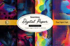 Seamless digital paper patterns abstract colorful background Product Image 1