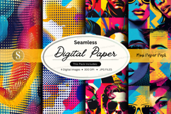 Seamless digital paper textures pack vibrant colorful patter Product Image 1