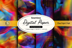 Seamless digital paper texture with vibrant rainbow colors Product Image 1