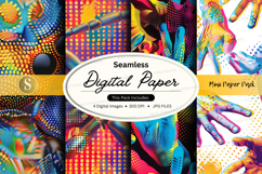 Seamless digital paper pack colorful patterns textures desig Product Image 1