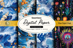 Seamless digital paper textures pack with vibrant patterns a Product Image 1