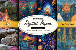 Seamless digital paper pack abstract colorful backgrounds Product Image 1