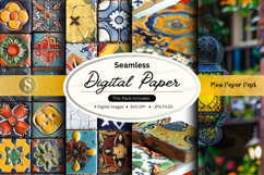 Seamless digital paper patterns collection vintage floral te Product Image 1