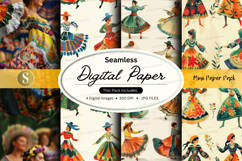 Seamless digital paper pack floral vintage patterns design Product Image 1