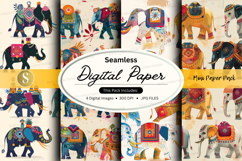 Seamless digital paper pack with animal patterns and texture Product Image 1