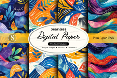 Seamless digital paper patterns colorful abstract background Product Image 1