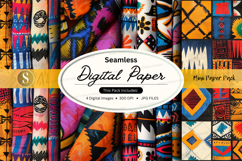 Seamless digital paper textures pack colorful abstract desig Product Image 1