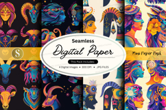Seamless digital paper patterns vibrant colorful designs Product Image 1