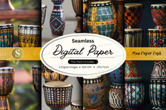 Seamless digital paper pack with intricate patterns and text Product Image 1