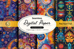 Seamless digital paper textures with vibrant patterns and de Product Image 1
