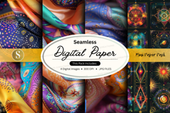 Seamless digital paper pack with vibrant abstract patterns Product Image 1