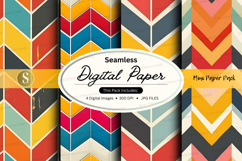 Seamless digital paper pack geometric colorful patterns Product Image 1