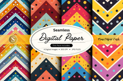 Seamless digital paper patterns colorful geometric backgroun Product Image 1