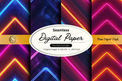 Seamless digital paper texture with vibrant neon light backg Product Image 1