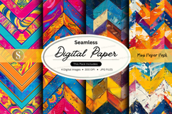 Colorful seamless digital paper patterns background textures Product Image 1