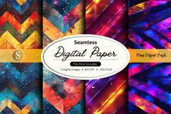 Seamless digital paper pack abstract colorful textures backg Product Image 1