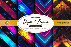 Seamless digital paper pack with vibrant abstract patterns Product Image 1