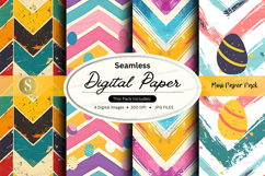 Seamless digital paper patterns colorful abstract textures Product Image 1