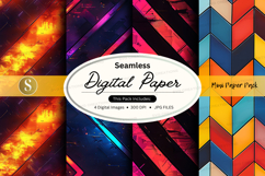 Seamless digital paper pack abstract colorful textures backg Product Image 1