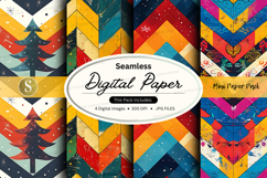 Seamless digital paper patterns colorful geometric backgroun Product Image 1