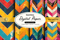 Seamless digital paper pack with vibrant geometric patterns Product Image 1