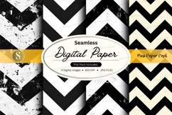 Seamless black white digital paper pack patterns Product Image 1