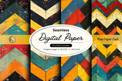 Seamless digital paper patterns colorful geometric textures Product Image 1
