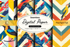 Seamless digital paper patterns colorful abstract background Product Image 1