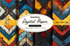 Seamless digital paper texture with colorful geometric patte Product Image 1