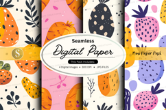 Seamless digital paper pack with tropical fruit patterns Product Image 1
