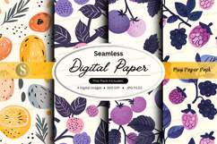 Seamless digital paper pack floral watercolor textures Product Image 1