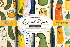 Seamless digital paper texture with vibrant geometric patter Product Image 1