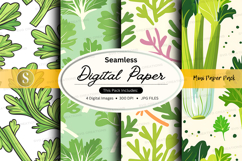 Seamless green tropical digital paper pack with botanical le Product Image 1