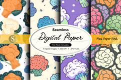 Seamless digital paper pack floral watercolor textures Product Image 1