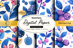 Seamless digital paper pack floral watercolor textures backg Product Image 1