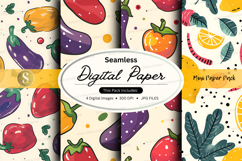Seamless digital paper pack with vibrant fruit patterns Product Image 1
