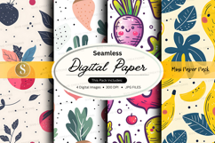 Seamless digital paper pack floral spring pastel textures Product Image 1