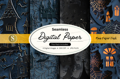 Seamless digital paper pack with grunge textures and halfton Product Image 1