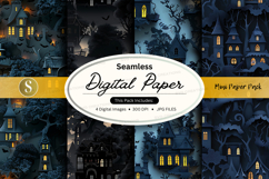 Seamless Halloween Digital Paper Pack Spooky Backgrounds Product Image 1