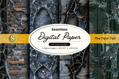 Seamless digital paper texture pack with cracked paint effec Product Image 1