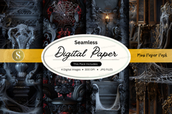 Seamless digital paper pack vintage grunge textures backgrou Product Image 1