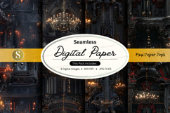 Seamless vintage digital paper texture with gold foil patter Product Image 1