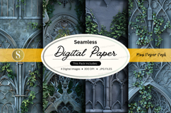Seamless vintage digital paper pack with floral frame design Product Image 1